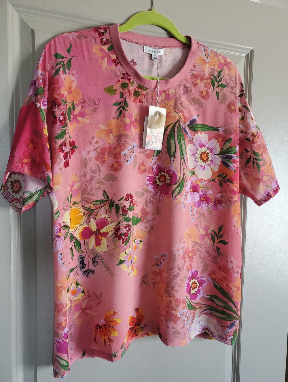 Johnny Was Jailyn Oversized Silk Tee